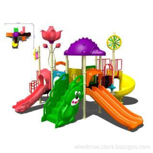 LLDPE Plastic Steel Recreation Child Outdoor Playground Equ